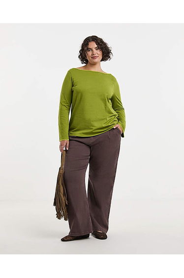 Long Sleeve Whipstitch Edge Top