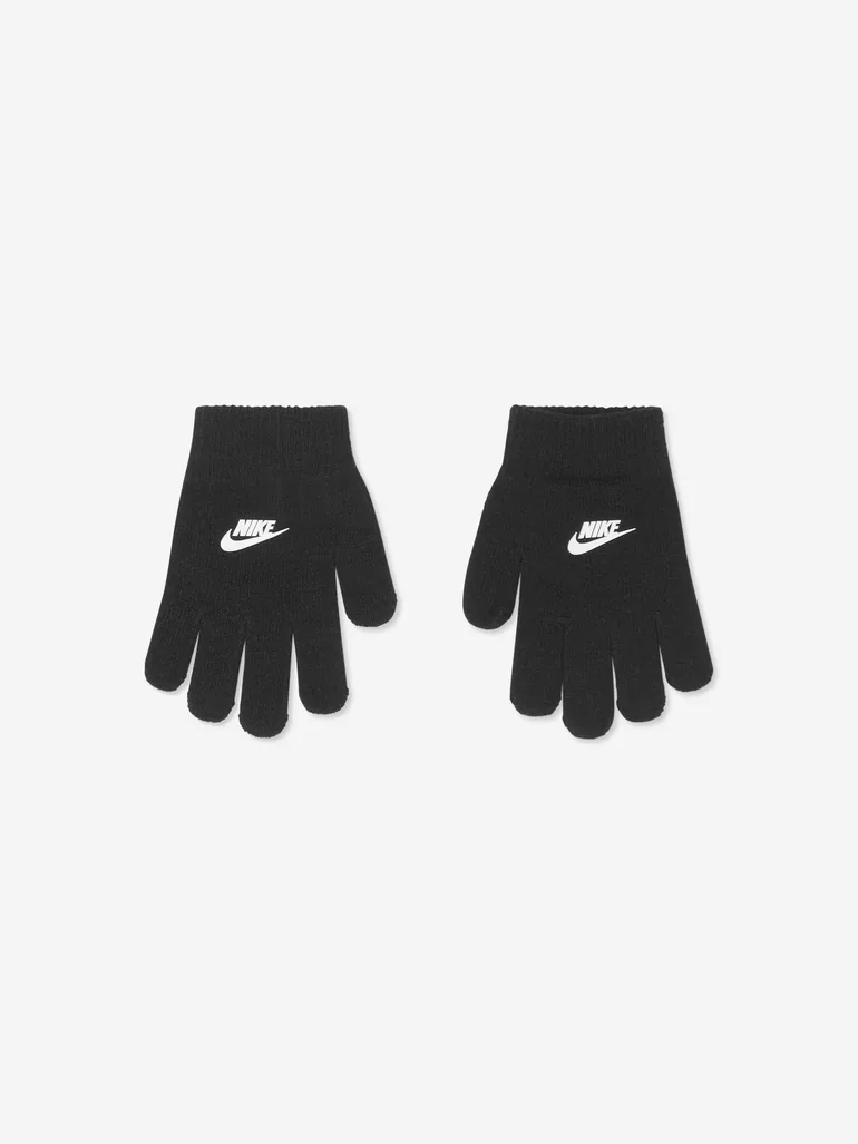 Nike Boys Swoosh Pom Beanie And Gloves Set in Black - 2