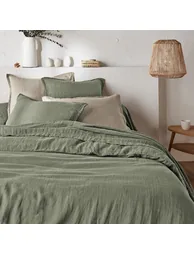 WASHED LINEN Plain Pillowcase or Bolster Case - 6