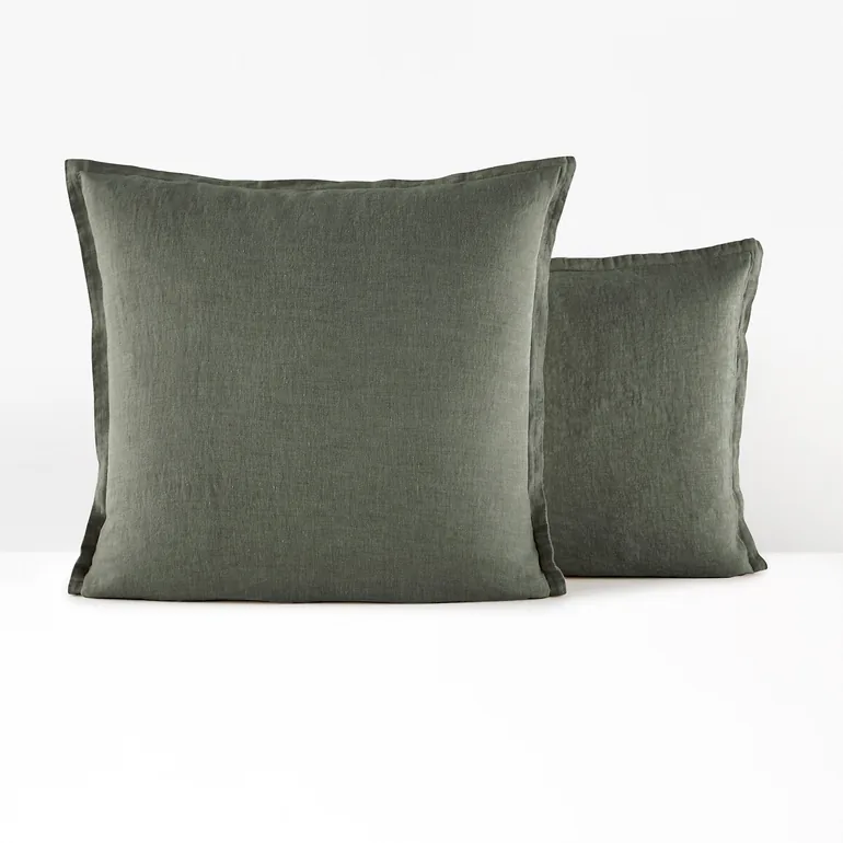 WASHED LINEN Plain Pillowcase or Bolster Case - 4
