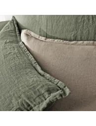 WASHED LINEN Plain Pillowcase or Bolster Case - 8