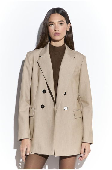 Sand Double Breasted Blazer