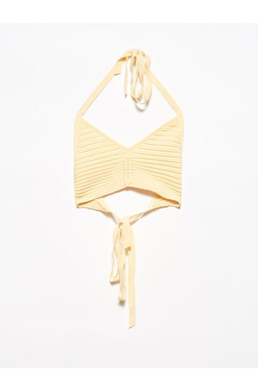 Crop Top - Yellow - Plain