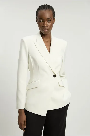 Compact Viscose Single Breasted Tailored Blazer
