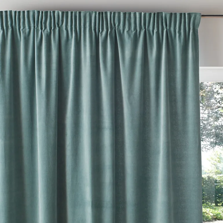 Velvet Gathered Braid Velvet Curtain - 1