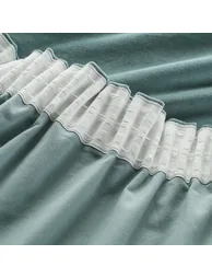 Velvet Gathered Braid Velvet Curtain - 2