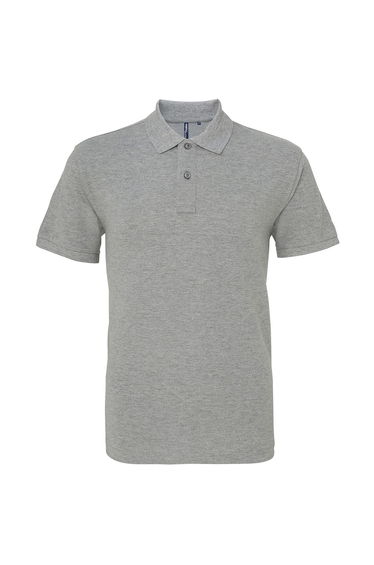 Asquith & Fox Mens Heather Classic Polo Shirt - Heather Grey