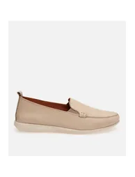 Women's Leather Beige Loafer