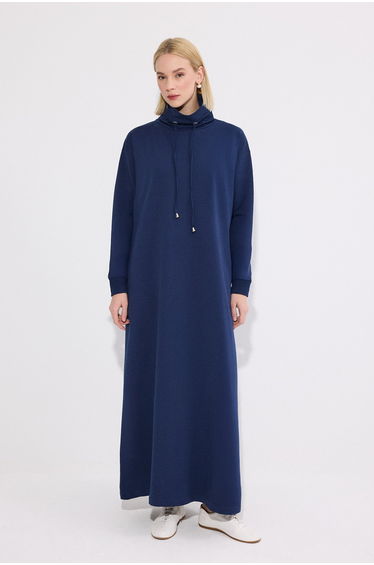 HIGH COLLAR KNIT DRESS