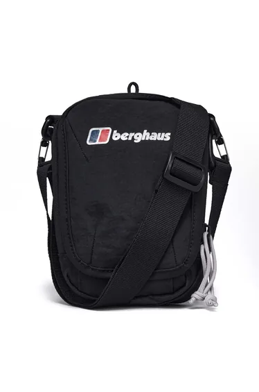 حقيبة كروس بطبعة شعار لون أسود