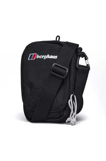 حقيبة كروس بطبعة شعار لون أسود