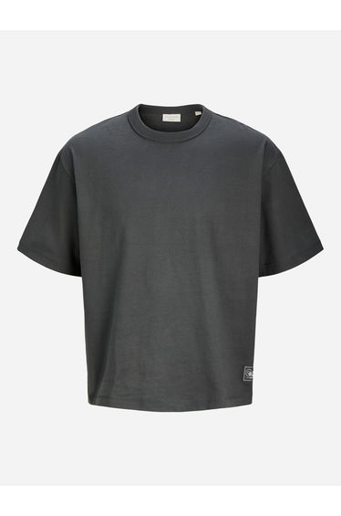 Grey Crew Neck Cotton T-Shirt