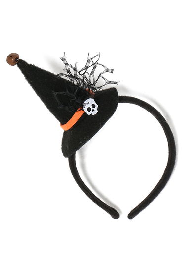Spooky Bell Witch Hat Headband in Black