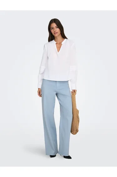 V-Neck Long Sleeve Blouse