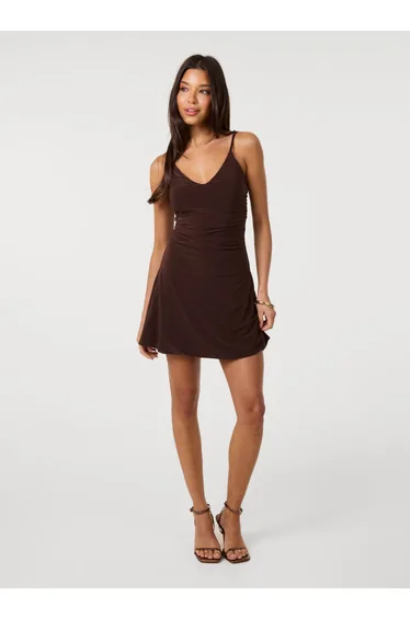 Slinky Sweetheart Neck Line Mini Dress