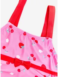 Girls Cherry Swimsuit in Pink - 2