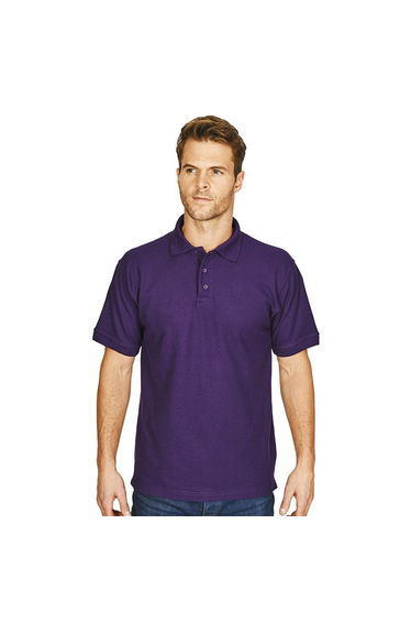 Absolute Apparel Mens Precision Polo Shirt - Purple