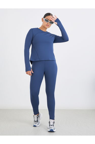 Back Split Hem Detail Top and Leggings Set