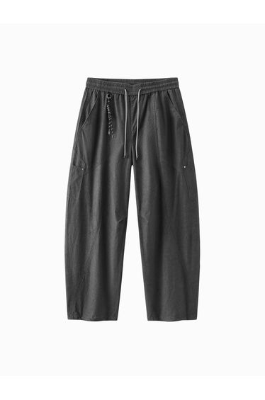 Men's Wide Leg Elastic Waist Pants