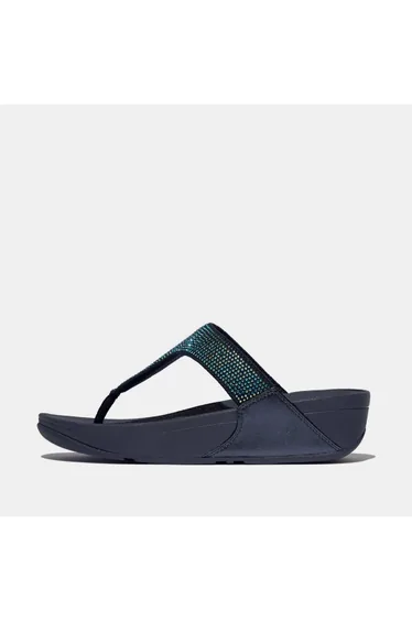 Women's Fit Flop Lulu Crystal Toe-Post Sandals in Blue