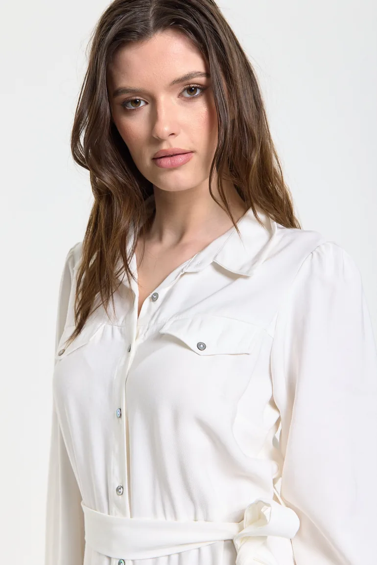cream belted shirt dress Theory Belted Shirt Dress UFO No More