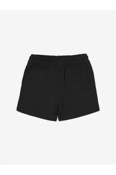 شورت قطن أسود بطبعة جرافيك