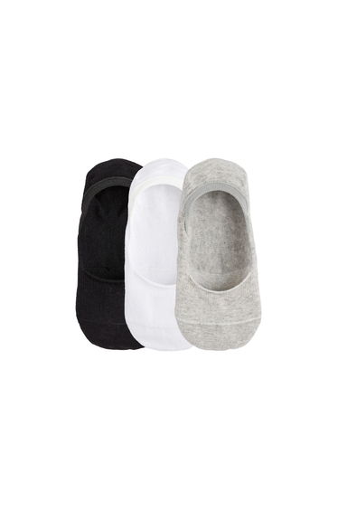 Pack of 3 Pairs of Footsies in Cotton Mix
