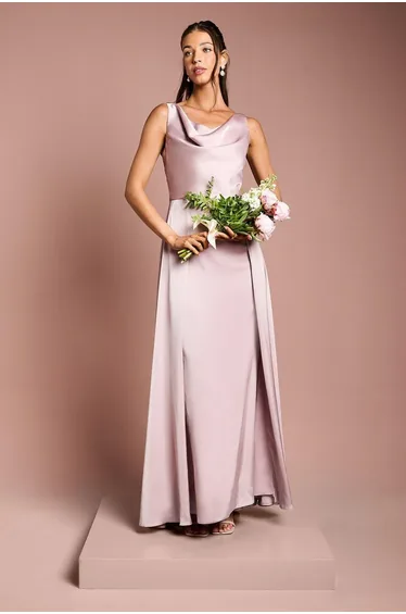 Coast Honoured Sleeveless Cowl Neck Satin Maxi Dress