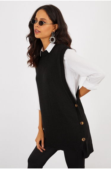 Tunic - Black - Fitted