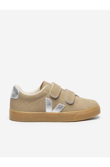 Veja Kids Suede Small Esplar Trainers in Beige