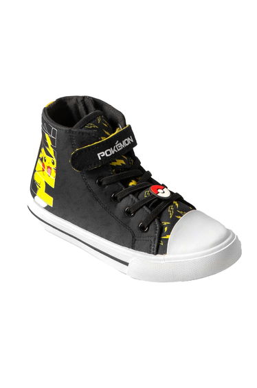 Pokemon Boys Pikachu Lace Up Trainers - Black