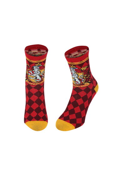 Harry Potter Unisex Adult Gryffindor House Socks - Red/Yellow