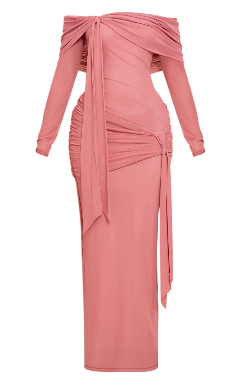 bardot maxi dress pink Bardot Clea Satin Maxi Dress In Petal Pink - 66% Off