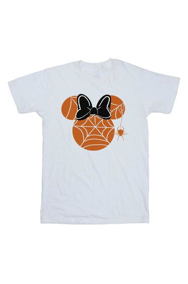 Minnie Mouse Girls Cobweb Cotton T-Shirt - White