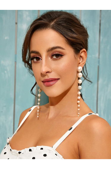 Faux Pearl Drop Earrings