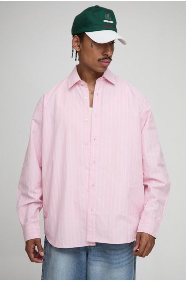Oversized Stripe Long Sleeve Shirt