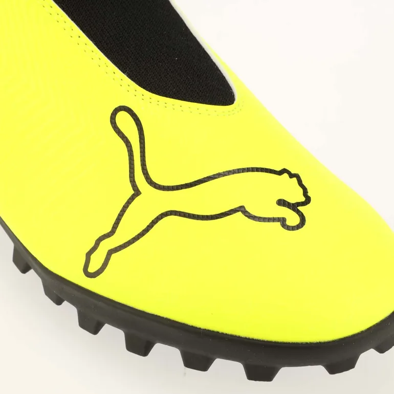 Men's Puma Finesse Laceless Turf Football Boots in Yellow - 4