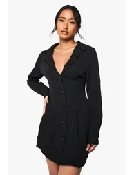 Volume Frill Blazer Dress - black - 2