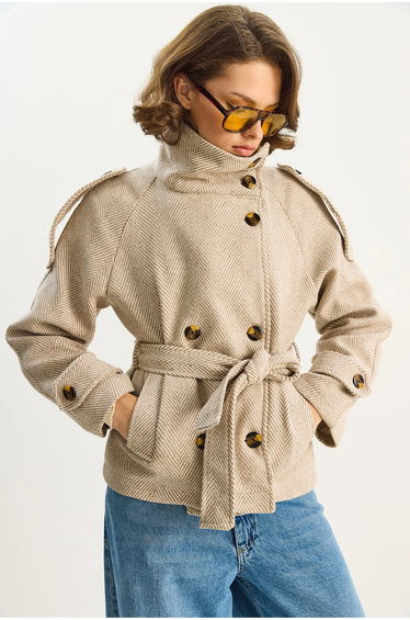 LUCCI Relaxed Fit Button Closure Jacket