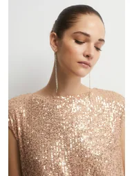Blouson Top Fishtail Sequin Bridesmaids Maxi Dress - 2