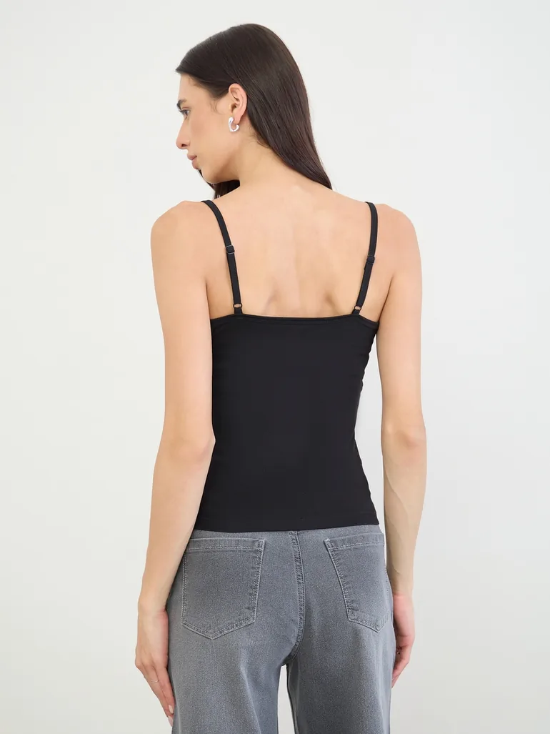 Pack of 2 - Cotton Lycra Strappy Cami - 3