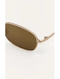 Jeepers Peepers Gold Slim Round Sunglasses - 3