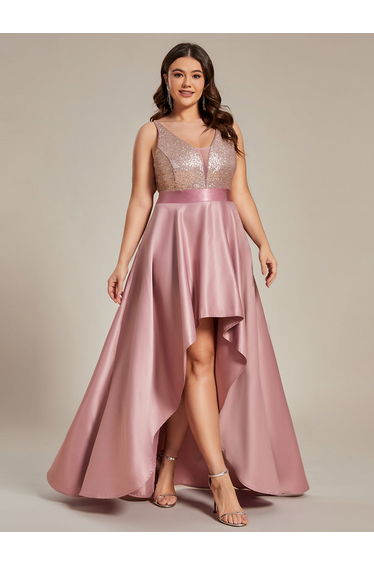 ever ALYNA|Sparkly Bodice High Low Prom Dresses for Women