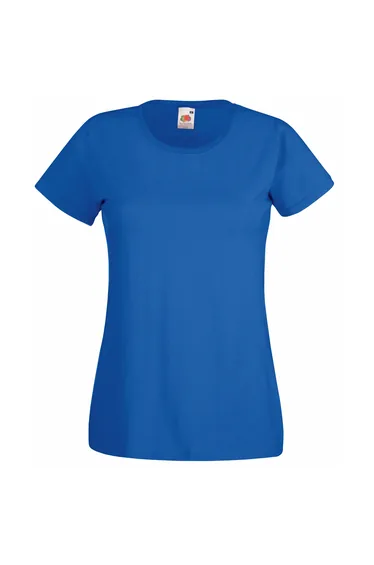 Fruit Of The Loom Ladies/Womens Lady-Fit Valueweight Short Sleeve T-Shirt (Pack Of 5) - Royal