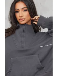 PRETTYLITTLETHING Petite Charcoal Jogger - 3