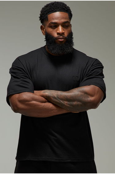 Training Dept Premium Heavyweight Oversized Boxy T-Shirt - black