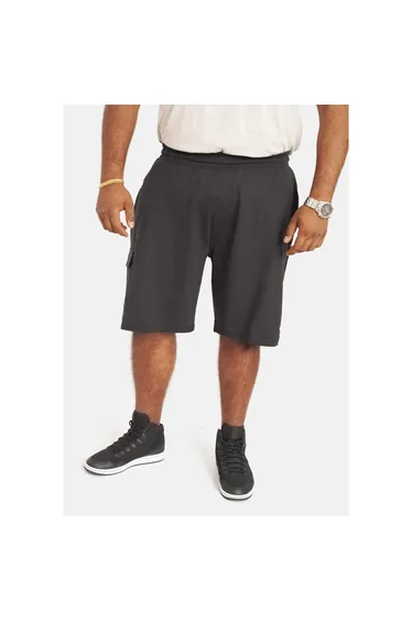 Duke Mens D555 John Kingsize Lightweight Cotton Cargo Shorts - Black
