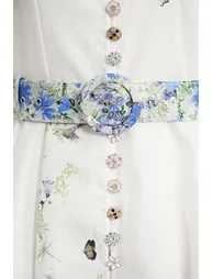 Love Of Details White Floral Print Balloon Sleeve Maxi Dress - 7