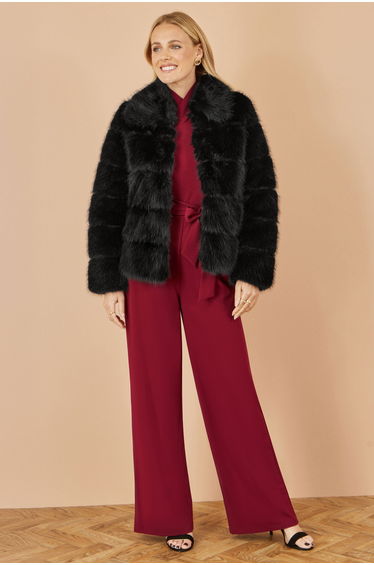 Yumi Black Luxe Faur Fur Coat