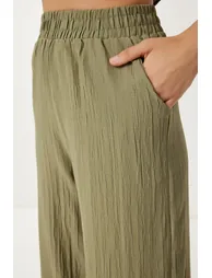 ISTANBUL Textured Cotton-Polyester Two-Piece Co-Ord Set with Tie Closure - 5